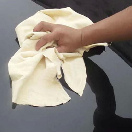 Natural Chamois Leather Shammy Car Cleaning Towel Drying Washing Soft Cloth