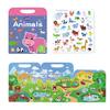 Reusable Sticker Book Educational Washable Jelly Fun Travel Sticker Activity Busy Book for Toddlers Kids
