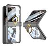Transparent Shockproof Flip Phone Case Galaxy Z 8 With Built-in MagSafe Magnet Ring Stand Air Cushion Hinge