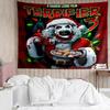 Art the Clown Terrifier5 Tapestry for Bedroom Aesthetic Classroom Tapestries Wall Hanging for Living Room Dorm Office,Ideal Creative Gift