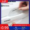 Naklejka Samochodowa 8 Sztuk Miska Klamki Drzwi Samochodu Naklejki Przeciwzarysowaniom Folie Ochronne Do Skoda Octavia 2 Superb Kodiaq Rapid Karoq Fabia