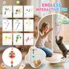 Conjunto de Brinquedos Teaser de Gatos Pendurados Brinquedos de Gato para Brincar Sozinho com Corda Elástica Pena e Bola de Erva-de-Gato Para Gatos de Interior Interativo Pendurado na Porta Mãos Livres
