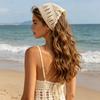 Hollow Out Knitted Headband Soft Hair Scarf Fashion Triangle Headscarf Bandana  Women