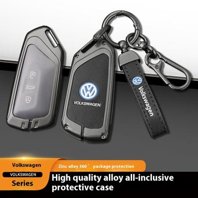 Pour Volkswagen VW GTD Magotan Golf 8 MK8 ID.3 ID.4 ID.6 Accessoire Voiture TPU Alliage de Zinc Étui de Clé Sac Porte-Clés de Voiture Métal Coque de Clé