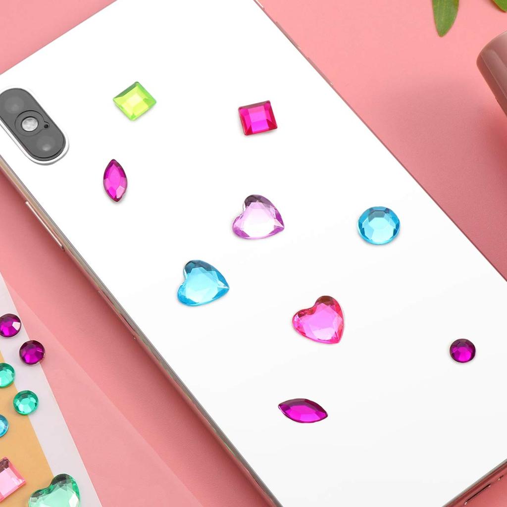 NUOLUX Rhinestone Stickers, Jewel Stickers, 3D Nail Stickers, Self-Adhesive, 5 Sheets