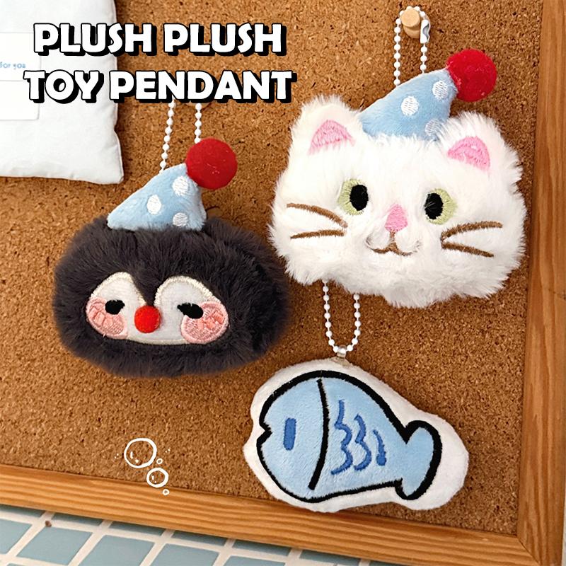 Penguin Plush Toy Keychain Fluffy Soft Stuffed 1Pc for Girls Bag Pendant Backpack Car Keychain Holder