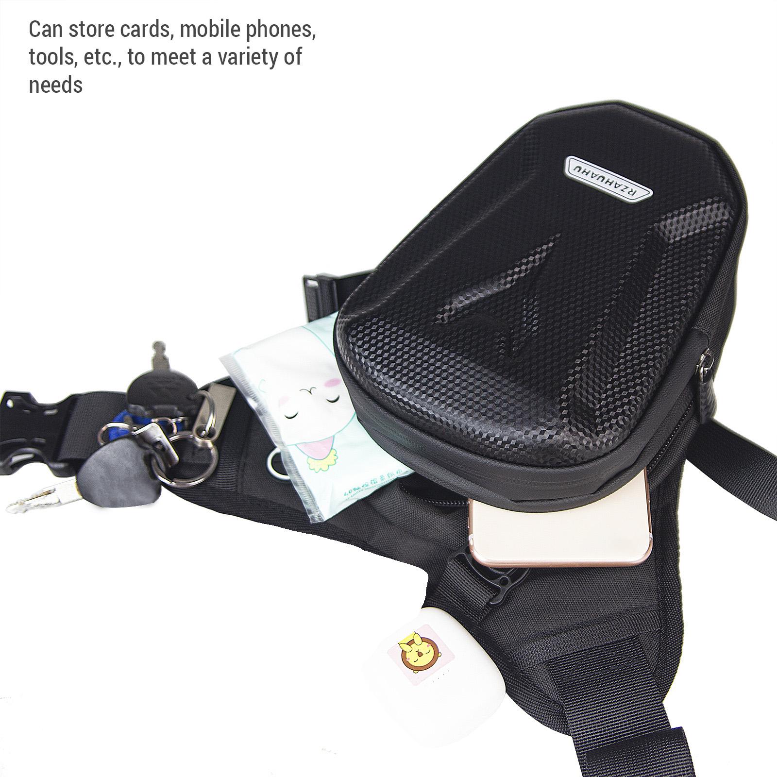 EVA Hard Shell Мотоциклетная боковая сумка для ног Водонепроницаемая уличная повседневная — фото 11