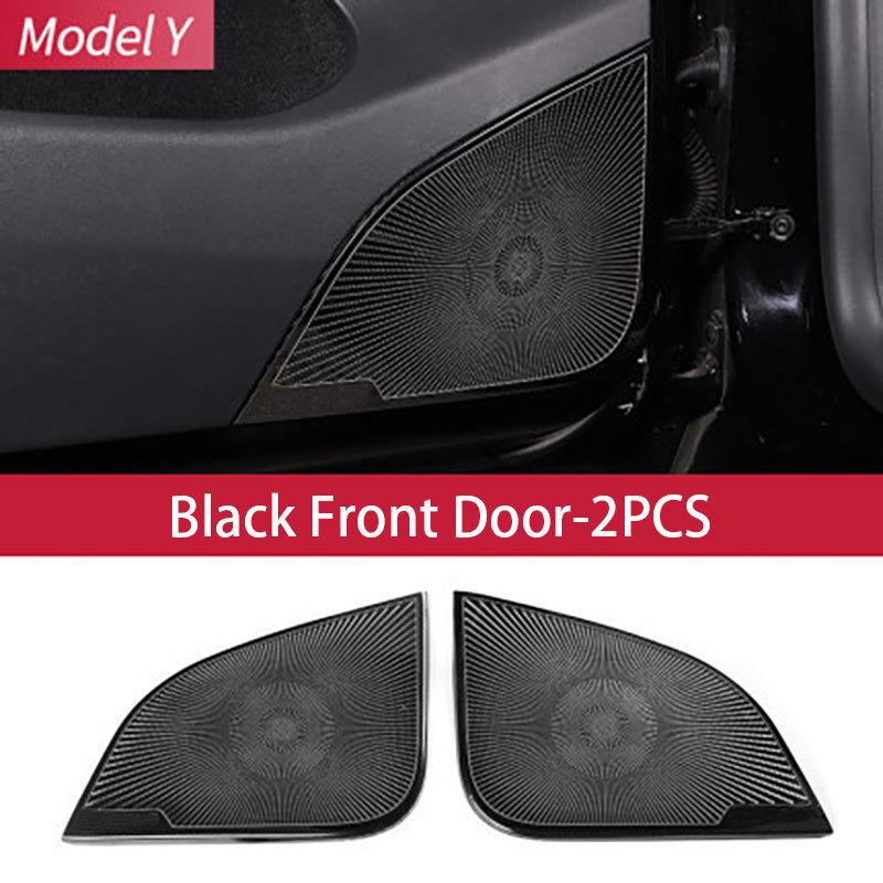 For Tesla Model Y 20-24 Car Audio Speaker Cover Interior Trim Sticker Door Loudspeaker Cover Under Seat Outlet Vent Trim