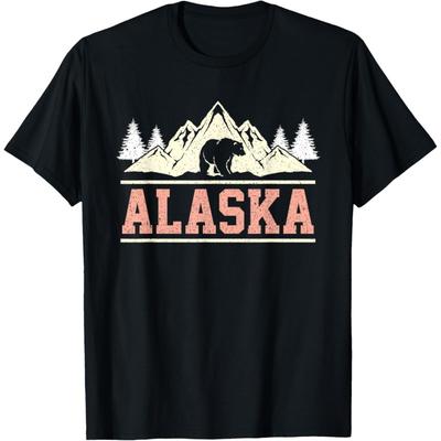 Glacier Mountain Landscape Alaskan Bear Wildlife Alaska T-Shirt