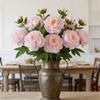 Real Touch Artificial Peony Flower Faux Silk Peony with Long Stem for Valentine's Day Floral Arrangement Wedding Party Home Kitchen Vase Decor