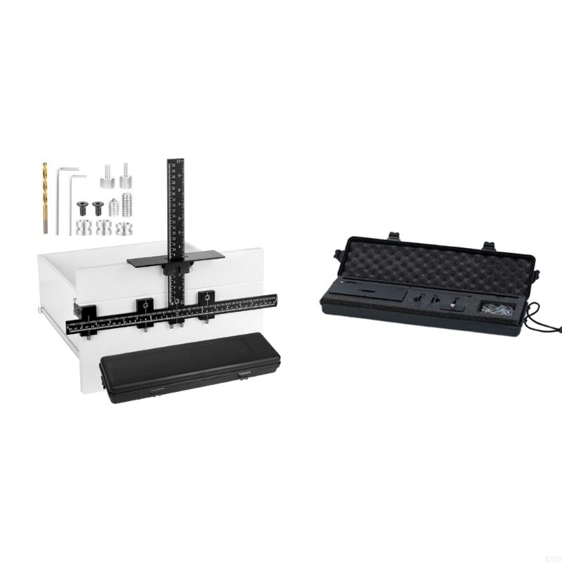 Cabinet Hardware Doweling Jigs,Adjustable Cabinet Templates Tool for Knobs,Handles and Pulls,Centering Locator M4YD