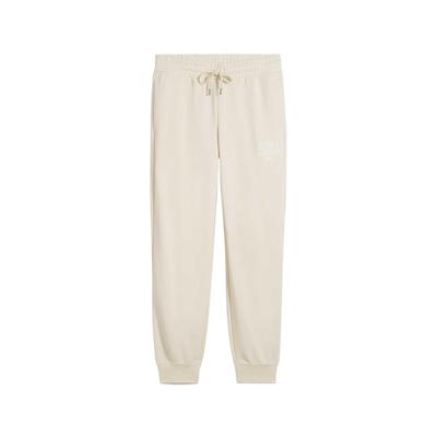 Calças Casuais Simples Versáteis de Cor Sólida com Cordão e Punho Feminino Parte de Baixo Off-White 690252-87