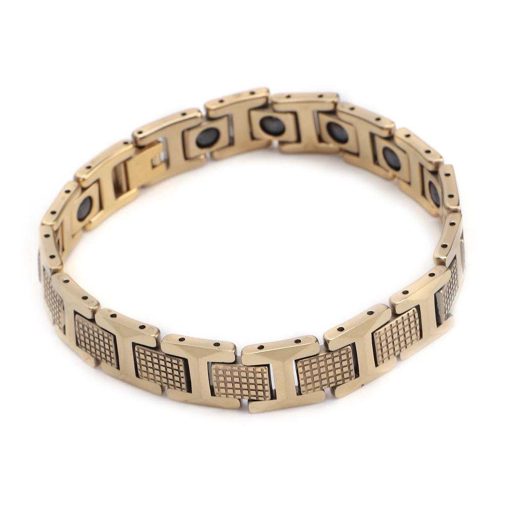 Magnetic Therapy Bracelet Pain Relief Circulation Improve Fashionable Magnet Bracelets Golden