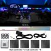 LED Ambient Lights Kit Colors Streamer For Car Universal Interior Symphony Hidden Acrylic Embass Strip RGB Decoration Atmosphere