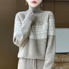 Women Sweater 100% Wool MODERN NEW SAGA Turtleneck Knit Pullover Thick Winter Jumpers Female Knit Tops