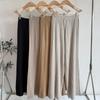2025 New Pleated Color Matching Loose Fashion Casual T-shirt Long Wide Leg Pants Knitted Suit