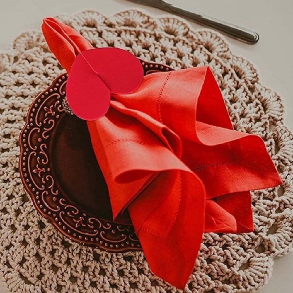 1pc Leather Heart napkins,European Style Plates,hotel Restaurant Tables,napkins,organization and Storage Rings,buckles