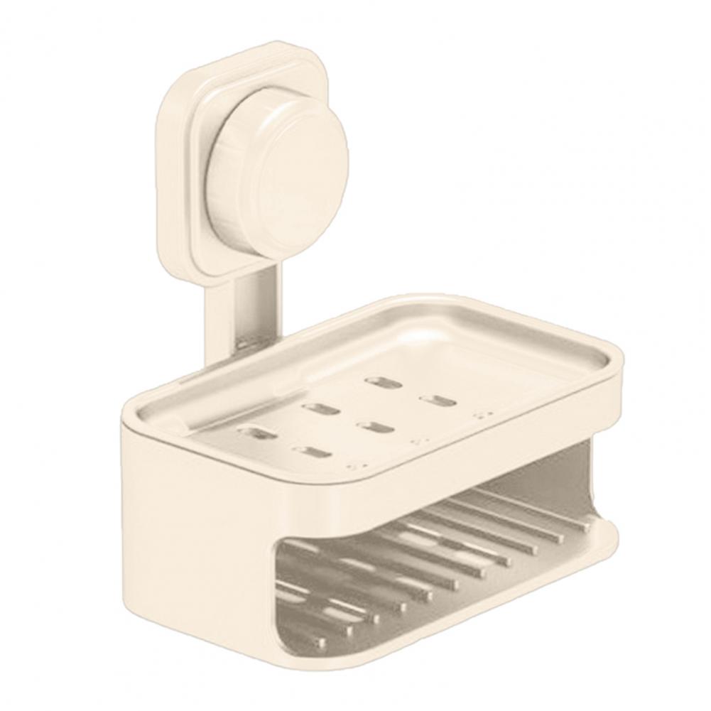 Soap Rack Double-layer Suction Cup Soap Dish with Drainage Holes for Bathroom Wall Mounted Self Draining Bathroom Accessories