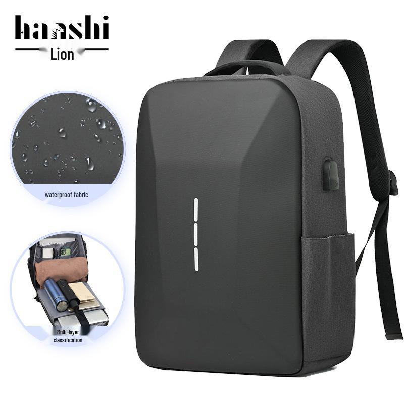 Waterproof Men's High-End Fashion Laptop Backpack for Travel and School with Large Capacity