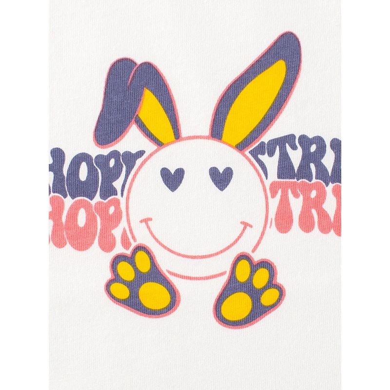 27home Children's Clothing Children's Long-Sleeved T-shirt Spring and Autumn Girl Bunny Clothes Baby Girl Cotton Base Shirt