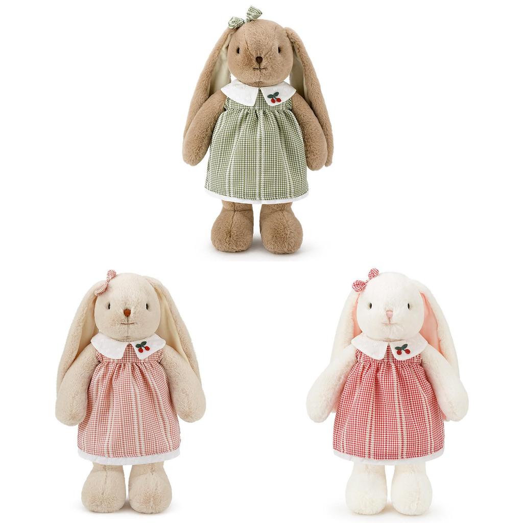 Plush Bunny Stuffed Animal With Soft Short Pile For Kids Birthday Gift