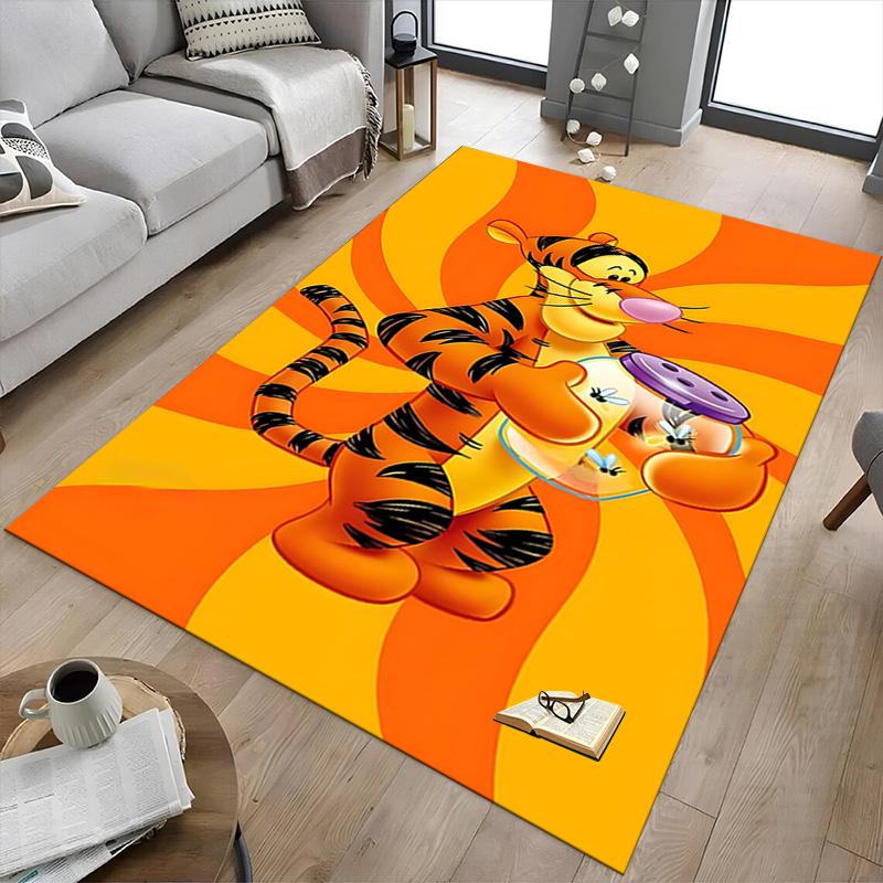 1pc Tiger Piglet Adventure Carpet for Playroom Bedroom Living Room Sofa Home Decor,kids Game Area Rug Non-slip Floor Mat Y72916