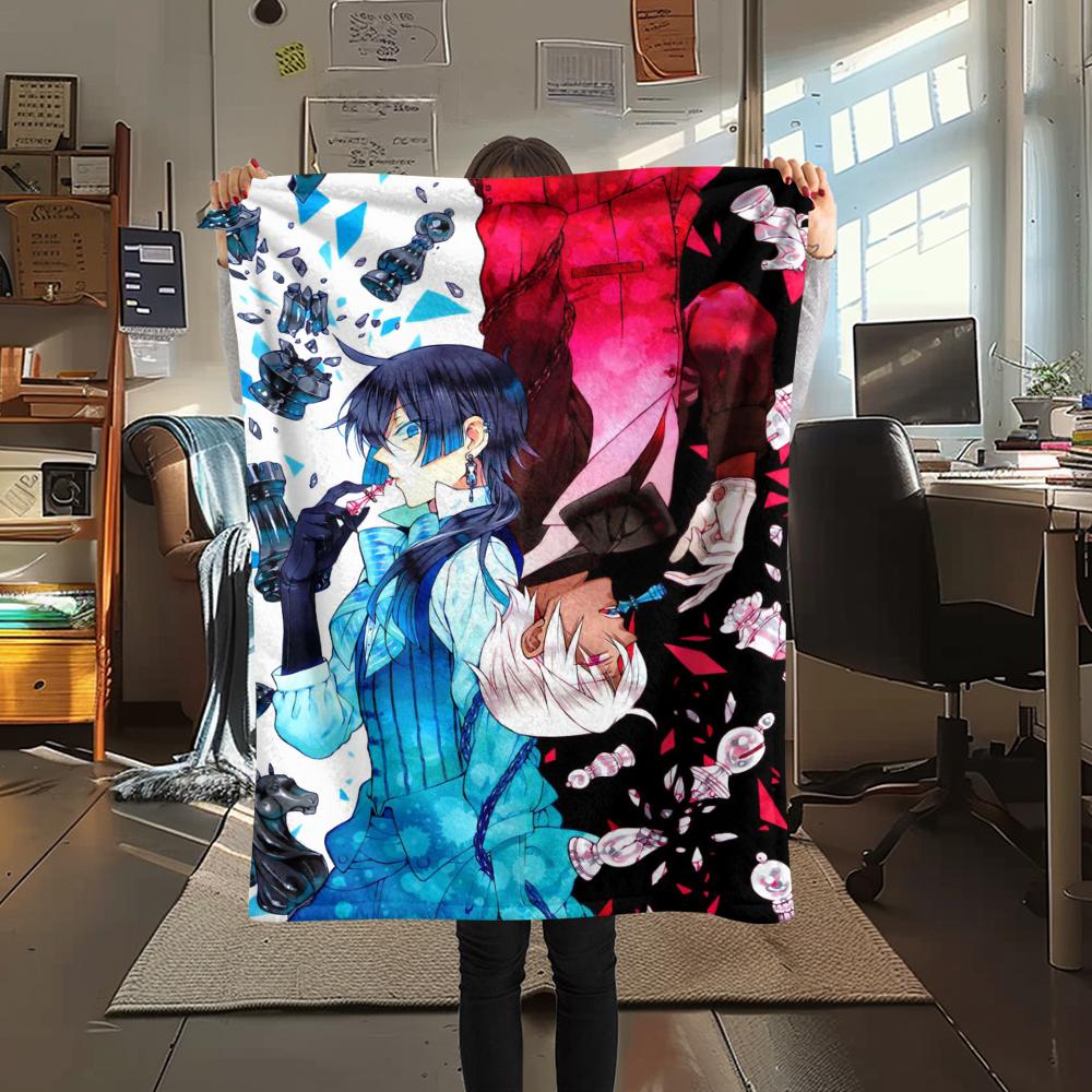 1PC Vanitas's Journal Print Flannel Blanket, High quality Comfortable for All Seasons, Home Decor, Warmth and Comfort, Perfect for Christmas Gifts236