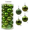 24er-Pack Weihnachtsbaumkugeln - Gold, Silber & Rot