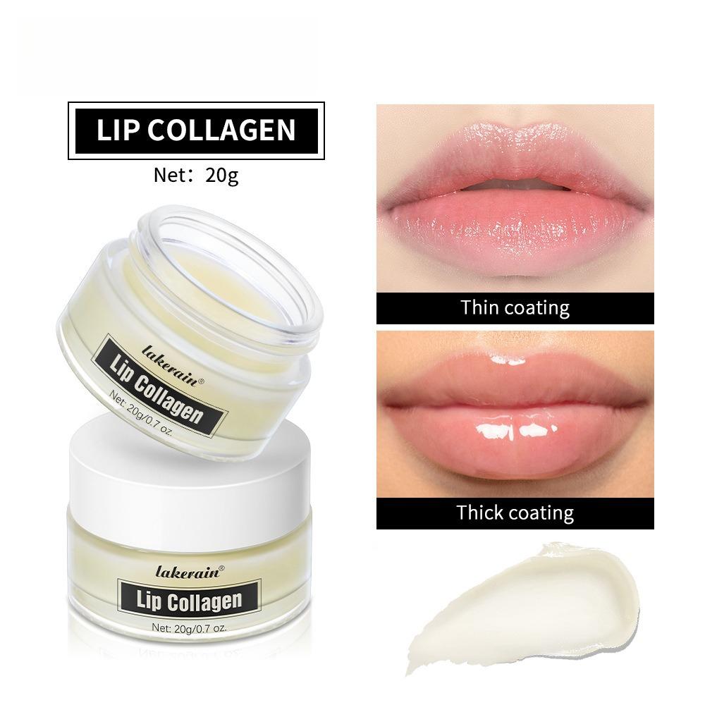 Kollagen Lippenbalsam Maske 20g Tag Nacht Lippenpflege Feuchtigkeitsspendend Glättend Lippenfältchen Korrektur Lippenbehandlung