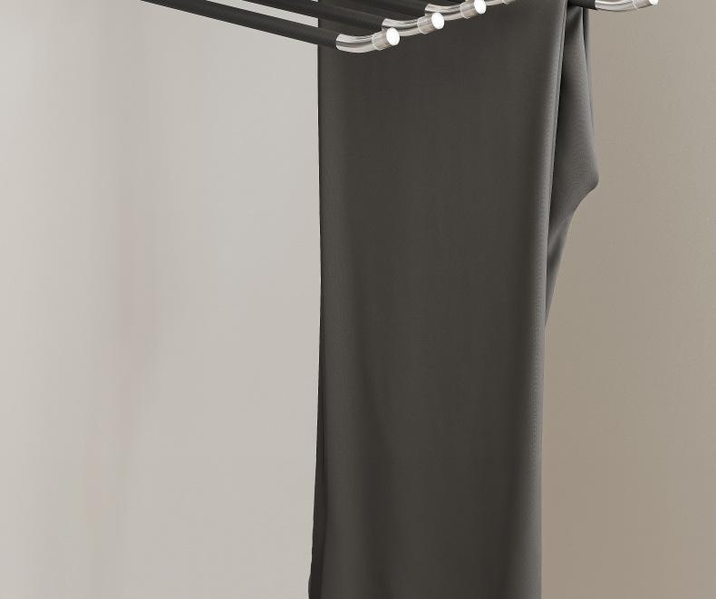 Multi-Layer Stainless Steel Folding Pants Hanger with Pull-Out Clips