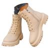 Fashionable Versatile Short Boots With Thick Heels Round Toes Autumn Winter Womens Trendy Solid Ankle Flat Boots Botas Mujer