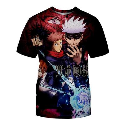 Lato Nowy Modny Element Anime Nadrukowany Druk Cyfrowy 3D Seria Bitwa Zaklęć Męski T-shirt