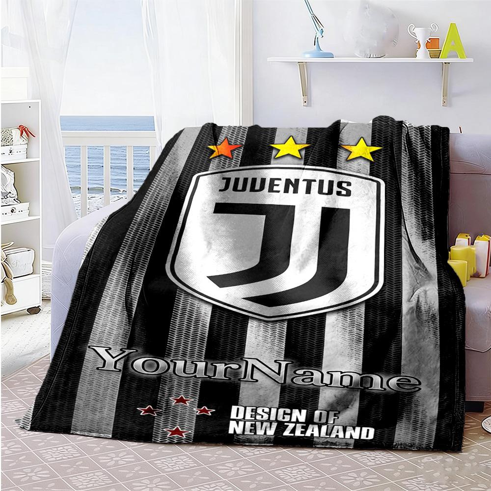 Juventus Personalized Name Blanket Throw Customizable Blanket Durable Comfort for Home Decor Office Couch Livingroom Four Seasons Universal