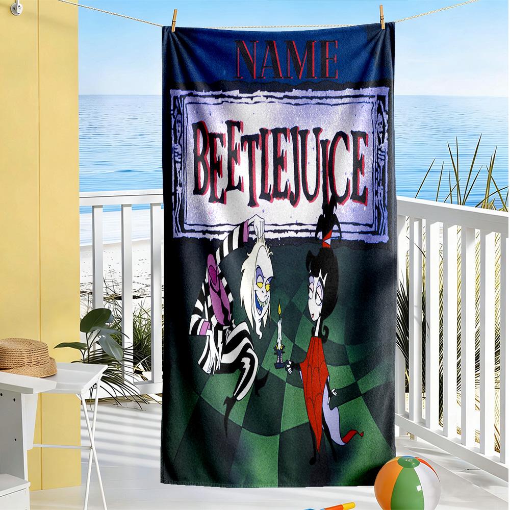 Warner Bros. Movies Customize Text Beach Towel Super Soft & Absorbent Perfect for Traveling Yoga Camping and Swimming