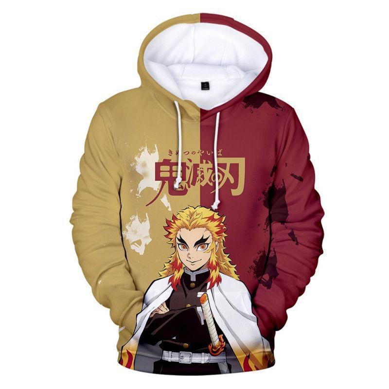 Unisex Anime-Inspired 3D Digital Print Hooded Sweatshirt Loose Fit Casual Streetwear