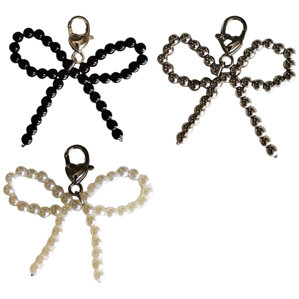 Sweet Pearls Beaded Bowknot Shoe Charm Lovely Shoe Decorations Shoelaces Charm Shoe Decorative Pendant Accessories