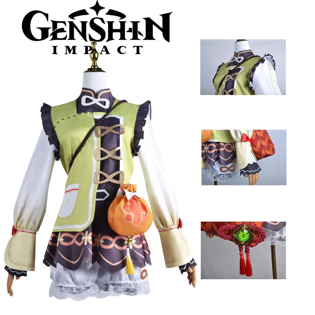 Genshin Impact Yaoyao Cosplay Costume Set Show Female Role Play Game Suit