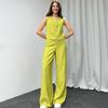 In Stock 2024 Summer Women's High-End Casual Two-Piece Set: European and American Style Long Pants