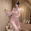 Sex underwear sexy pure desire transparent backless tube top nightdress split sex underwear free
