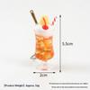 Mini Simulation Drink Cup Keychain Fake Juice Ice Cream Model Hanging Ornament Bag Pendant Decoration Car Keys Holder