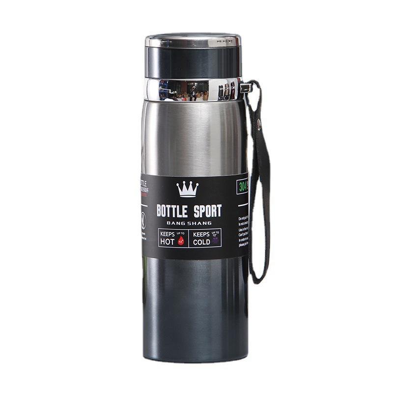 1000ml Large-capacity Thermos Portable Sling Travel Jug Large-capacity Outdoor Sports Water Bottle Insulation Keep Cold