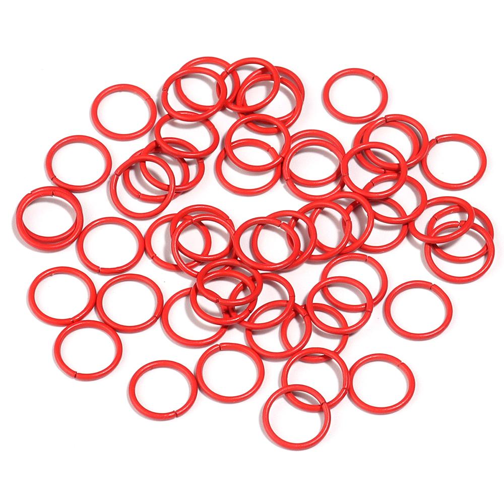 50Pcs Multicolor Charm Metal 8 10mm  Single Loops Jump Rings DIY Jewelry Findings Closed Ring For Keychain Bracelet Accessories