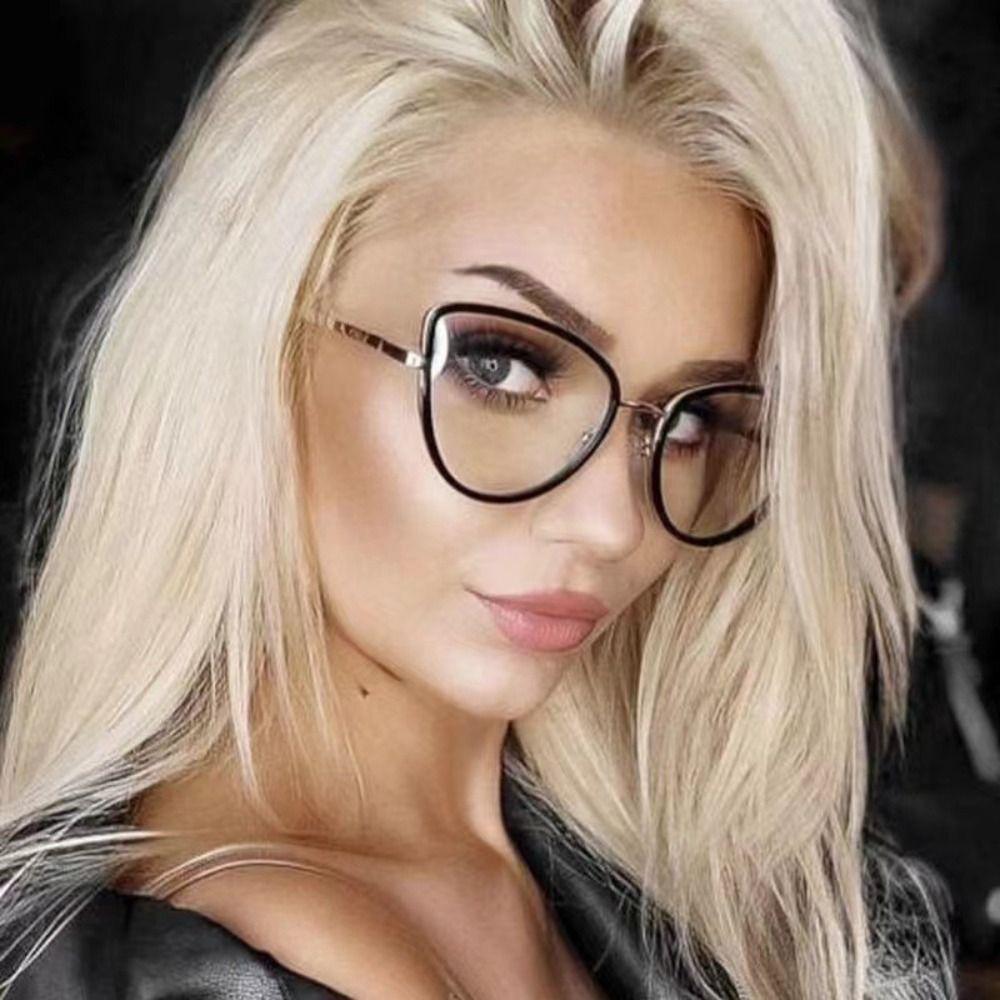 Neue Einzigartige Katzenaugenbrille Retro Mode Blaulichtfilterbrille Metallrahmen Damen Herren Computer Lesebrille