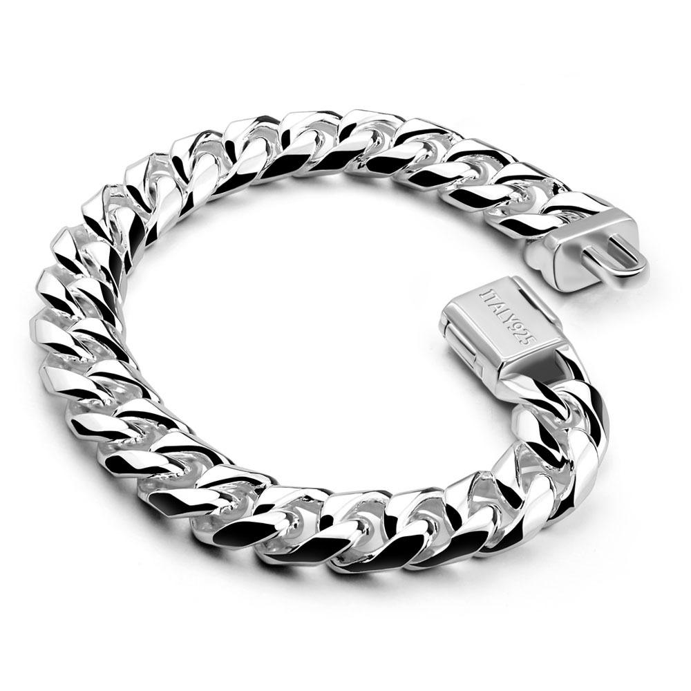 Classic Venetian Whip Chain Bracelet Personalized Electroplated Thick Rhodium Gold Men'S Versatile Hand Jewelry