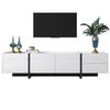 TV Schrank, TV Lowboard mit Schubladen, Moderner Fernsehtisch mit Stauraum, TV Tisch für Wohnzimmer und Esszimmer
