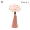 New Rose Gold Apricot Leaf Metal Bookmark Tassel Chinese Style