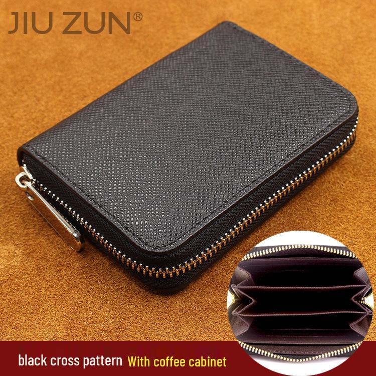 Japanisches Damen Crossgrain Kurzportemonnaie und Münzfach.