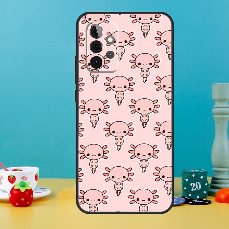Cute Animal Axolotl Case For Samsung Galaxy A35 A26 A16 A05 A55 A15 A32 A12 A22 A52 A54 A34 A14 A56 A36 A13 A53