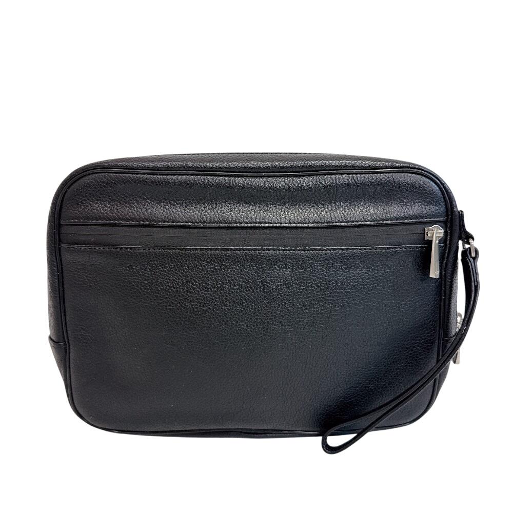 Dunhill Pouch Clutch Bag Leather Business Bag Black Leather Used