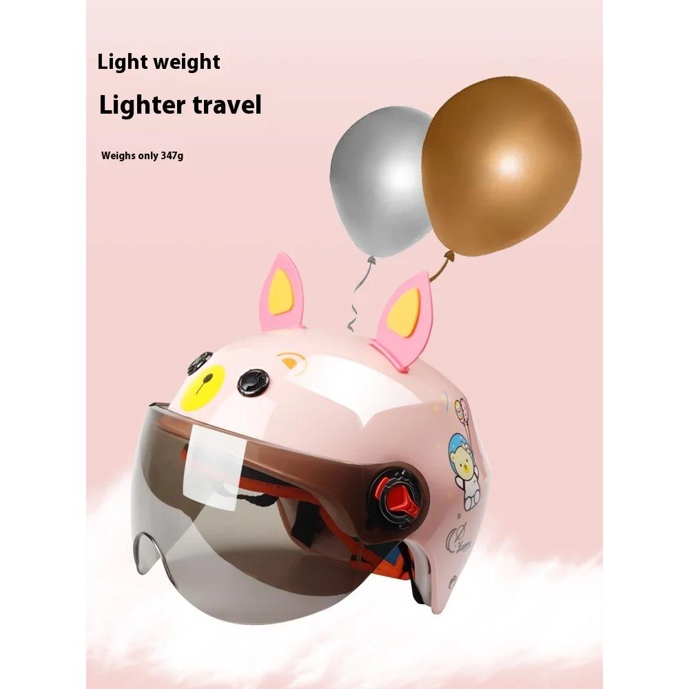 2024 New 3C Certified Children Helmet Girls Boys Electric Vehicles Four Seasons Battery Motorcycle Hard Hats Riding Half Helmets